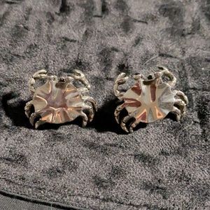 Stirling Silver Crab Earrings :)